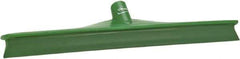 Vikan - 19.67" Rubber Blade Floor Squeegee - Single Edge, Green, Plastic Holder - Industrial Tool & Supply