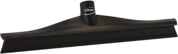 Vikan - 15-3/4" Rubber Blade Floor Squeegee - Single Edge, Black, Plastic Holder - Industrial Tool & Supply