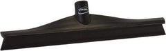 Vikan - 15-3/4" Rubber Blade Floor Squeegee - Single Edge, Black, Plastic Holder - Industrial Tool & Supply