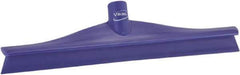 Vikan - 15-3/4" Rubber Blade Floor Squeegee - Single Edge, Purple, Plastic Holder - Industrial Tool & Supply