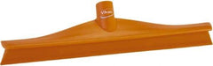 Vikan - 15-3/4" Rubber Blade Floor Squeegee - Single Edge, Orange, Plastic Holder - Industrial Tool & Supply