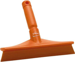 Vikan - 9.84" Rubber Blade Bench Squeegee - Single Edge, Orange, Plastic Holder - Industrial Tool & Supply