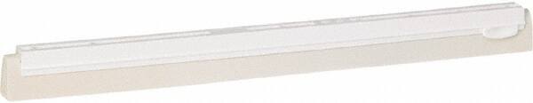 Vikan - 20" Foam Rubber Blade Squeegee Refill - Double Edge, White, Plastic Holder - Industrial Tool & Supply
