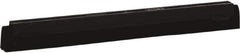 Vikan - 16" Foam Rubber Blade Squeegee Refill - Double Edge, Black, Plastic Holder - Industrial Tool & Supply