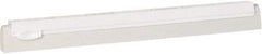Vikan - 16" Foam Rubber Blade Squeegee Refill - Double Edge, White, Plastic Holder - Industrial Tool & Supply