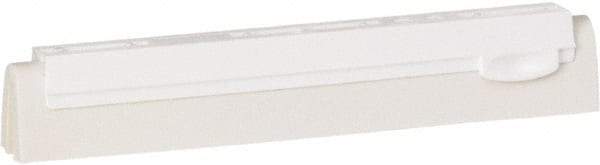 Vikan - 10" Foam Rubber Blade Squeegee Refill - Double Edge, White, Plastic Holder - Industrial Tool & Supply