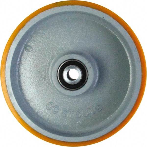 Caster Connection - 10 Inch Diameter x 2 Inch Wide, Polyurethane on Iron Caster Wheel - 1,850 Lb. Capacity, 2.2 Inch Hub Length, 1/2 Inch Axle Diameter, Sealed Precision Ball Bearing - Industrial Tool & Supply