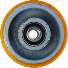 Caster Connection - 6 Inch Diameter x 2 Inch Wide, Polyurethane on Iron Caster Wheel - 1,200 Lb. Capacity, 2.2 Inch Hub Length, 1/2 Inch Axle Diameter, Sealed Precision Ball Bearing - Industrial Tool & Supply