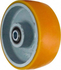 Caster Connection - 8 Inch Diameter x 3 Inch Wide, Polyurethane on Iron Caster Wheel - 2,300 Lb. Capacity, 3-1/4 Inch Hub Length, 3/4 Inch Axle Diameter, Sealed Precision Ball Bearing - Industrial Tool & Supply