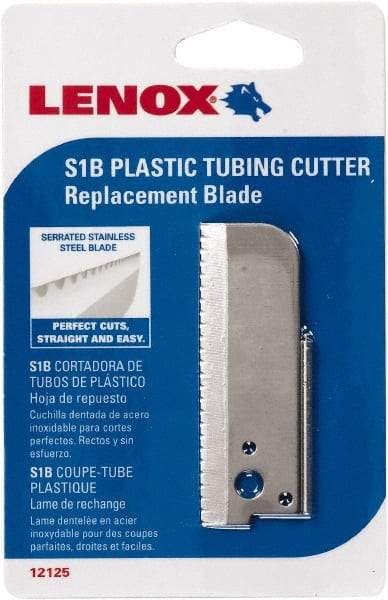 Lenox - Cutter Replacement Blade - Use with Lenox: 1212S1, Cuts PVC, CPVC, Pex, Polyethylene and Rubber Hose - Industrial Tool & Supply