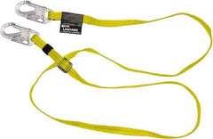 Miller - 6' Long, 310 Lb Capacity, 1 Leg Locking Snap Hook Harness Positioning/Restraint Lanyard - 1-1/2" Diam, Polyester Webbing, Locking Snap Hook Anchorage Connection - Industrial Tool & Supply