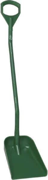 Vikan - 13-1/4" High Square Plastic Shovel - 39-7/8" Long D-Grip Handle - Industrial Tool & Supply