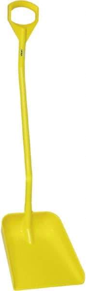 Vikan - 14-3/4" High Square Plastic Shovel - 39" Long D-Grip Handle - Industrial Tool & Supply
