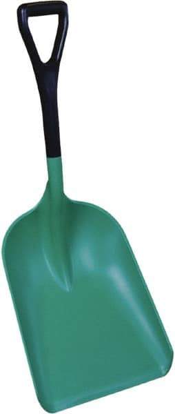 Remco - 18" High Square Plastic Shovel - 18" Long D-Grip Handle - Industrial Tool & Supply