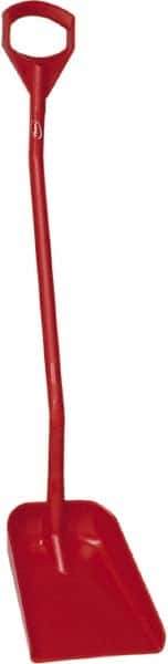 Vikan - 13-1/4" High Square Plastic Shovel - 39-7/8" Long D-Grip Handle - Industrial Tool & Supply