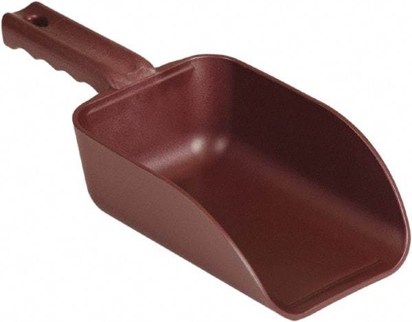 Remco - 32 oz Red Polypropylene & Semi-Ferrous Additive Flat Bottom Scoop - 4.3" Wide x 3" Deep Bowl, 11-1/2" OAL - Industrial Tool & Supply