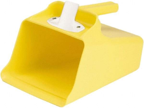 Remco - 128 oz Yellow Polypropylene Flat Bottom Scoop - 8.7" Wide x 7.3" Deep Bowl, 11" OAL - Industrial Tool & Supply