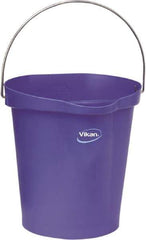 Vikan - 3 Gal, Polypropylene Round Purple Single Pail with Pour Spout - Handle Included - Industrial Tool & Supply