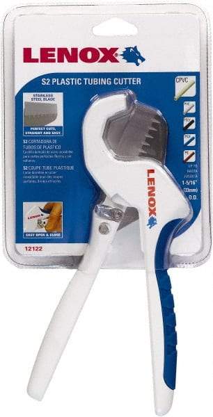 Lenox - 1-5/16" to 1" Pipe Capacity, Tube Cutter - Cuts Plastic, Rubber, PVC, CPVC - Industrial Tool & Supply