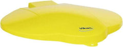 Vikan - 3 Gal Polypropylene Pail Lid - Yellow, For Use with 5691 - Industrial Tool & Supply