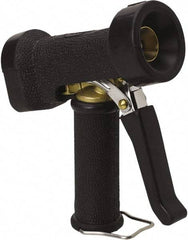 Vikan - Garden Hose Trigger Pistol Nozzle - Brass, Stainless Steel, Rubber - Industrial Tool & Supply