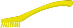 Vikan - 5/8" Bristle Length, Polyester Food Service Brush - 2-5/16" Long x 1/2" Wide Head, 8" OAL, Yellow, Polypropylene Block - Industrial Tool & Supply