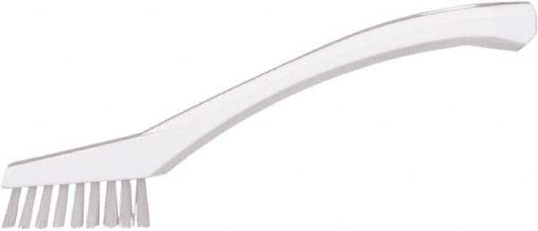 Vikan - 5/8" Bristle Length, Polyester Food Service Brush - 2-5/16" Long x 1/2" Wide Head, 8" OAL, White, Polypropylene Block - Industrial Tool & Supply