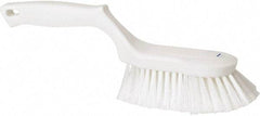 Vikan - 2" Bristle Length, Polyester Wash Brush - 5-13/16" Long x 5" Wide Head, 13-1/2" OAL, White, Polypropylene Block - Industrial Tool & Supply