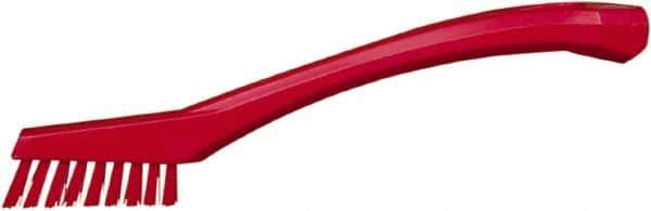 Vikan - 5/8" Bristle Length, Polyester Food Service Brush - 2-5/16" Long x 1/2" Wide Head, 8" OAL, Red, Polypropylene Block - Industrial Tool & Supply