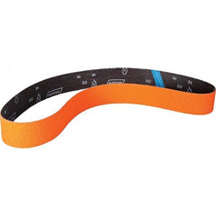 Norton - 2-1/2" Wide x 60" OAL, 50 Grit, Ceramic Abrasive Belt - Ceramic, Coated, Y Weighted Cloth Backing - Industrial Tool & Supply