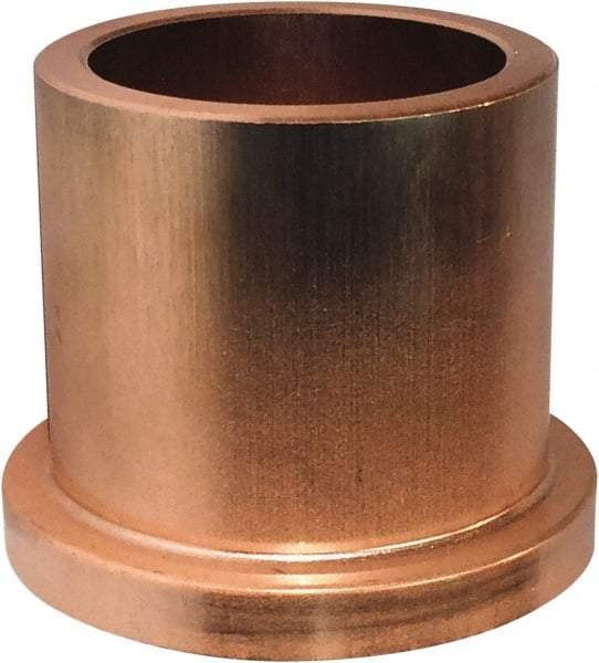 Bunting Bearing - 1/2" Inside x 3/4" Outside Diam, Powdered Metal Flanged Bearing - 1" Flange Outside Diam, 1/8" Flange Thickness, 3/4" OAL - Industrial Tool & Supply