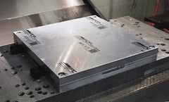 Mitee-Bite - Square Aluminum CNC Clamping Pallet - 378mm Wide x 378mm Long x 25.4mm Thick - Industrial Tool & Supply