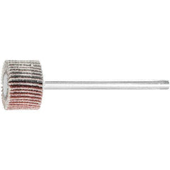 PFERD - 5/8" Diam x 3/8" Face Width, Aluminum Oxide Coated Mounted Flap Wheel - 1/8" Shank Mount, 120 Grit, 50,000 Max RPM - Industrial Tool & Supply