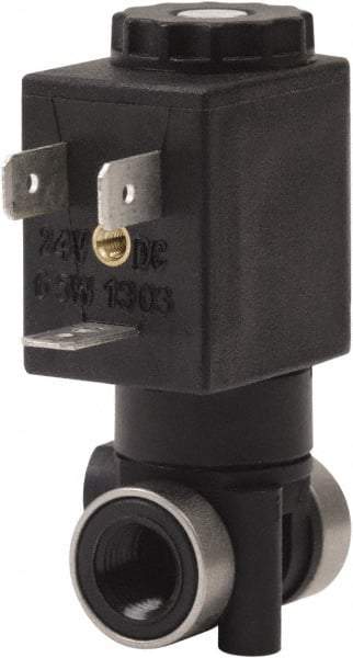Spartan Scientific - 1/8" NPT Port, 2 Way, 2 Position, Composite Solenoid Valve - Normally Closed, Viton Seal - Industrial Tool & Supply
