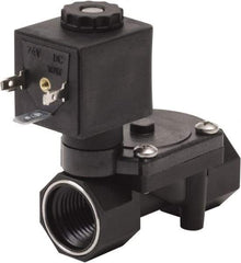 Spartan Scientific - 3/8" NPT Port, 2 Way, 2 Position, Glass Filled Nylon Solenoid Valve - Normally Closed, Viton Seal - Industrial Tool & Supply