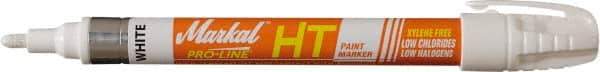 Markal - White Paint Marker - Bullet Tip - Industrial Tool & Supply