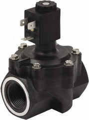 Spartan Scientific - 1" NPT Port, 2 Way, 2 Position, Glass-Filled Polyester Solenoid Valve - Normally Closed, NBR Seal - Industrial Tool & Supply