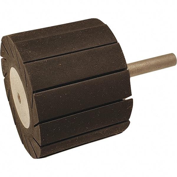 Dynabrade - 1-1/2" Wide x 2" Diam, Expander Wheel Spiral Band Drum - 1/4" Shank Diam, 7,500 RPM - Industrial Tool & Supply