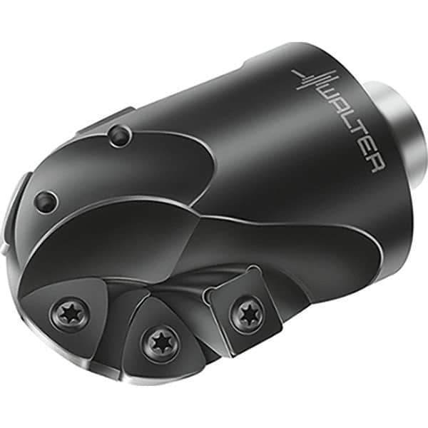 Walter - 50mm Cut Diam, 77mm Max Depth of Cut, 50mm Shank Diam, 117mm OAL, Indexable Ball Nose End Mill - 7,600 Max RPM - Industrial Tool & Supply