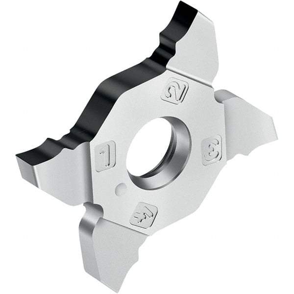 Walter - GD8 Grade WSM23S, 1.5mm Cutting Width Grooving Insert - 0.1mm Corner Radius, TiAlN+Al2O3+(Al) Finish - Industrial Tool & Supply