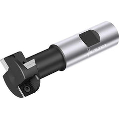 Walter - 1.23" Cutting Diam x 0.463" Cutting Width, 2 Cutter Inserts, Indexable T-Slot Cutter - 3.895" OAL - Industrial Tool & Supply