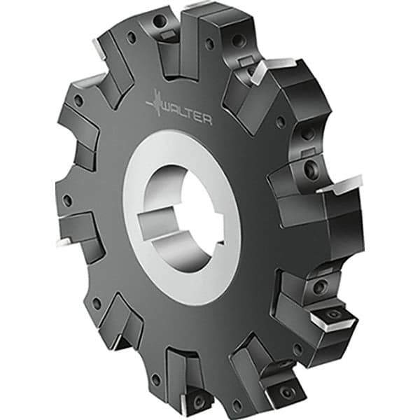 Walter - 0.354" Cutting Width, 100mm Cutter Diam, Indexable Slotting Cutter - Industrial Tool & Supply