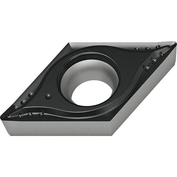 Walter - DPGT MM4 Grade WSM01 Turning Insert - TiAlN+Al2O3+(ZrN) Finish, 55° Rhombic, 9.53mm Inscr Circle, 3.97mm Thick, 0.4mm Corner Radius - Industrial Tool & Supply