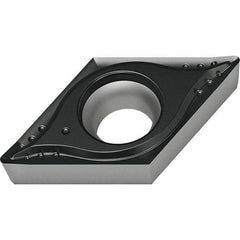 Walter - DPGT MM4 Grade WSM01 Turning Insert - TiAlN+Al2O3+(ZrN) Finish, 55° Rhombic, 9.53mm Inscr Circle, 3.97mm Thick, 0.4mm Corner Radius - Industrial Tool & Supply