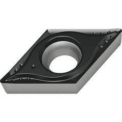 Walter - DPGT MM4 Grade WSM20S Turning Insert - TiAlN+Al2O3+(Al) Finish, 55° Rhombic, 9.53mm Inscr Circle, 3.97mm Thick, 0.4mm Corner Radius - Industrial Tool & Supply