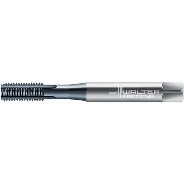 Walter-Prototyp - M6x1.00 DIN 371 6HX 4 Flute TiCN Finish High Speed Steel Straight Flute Machine Tap - Bottoming, Right Hand Thread, 80mm OAL, 15mm Thread Length, Through Coolant - Exact Industrial Supply