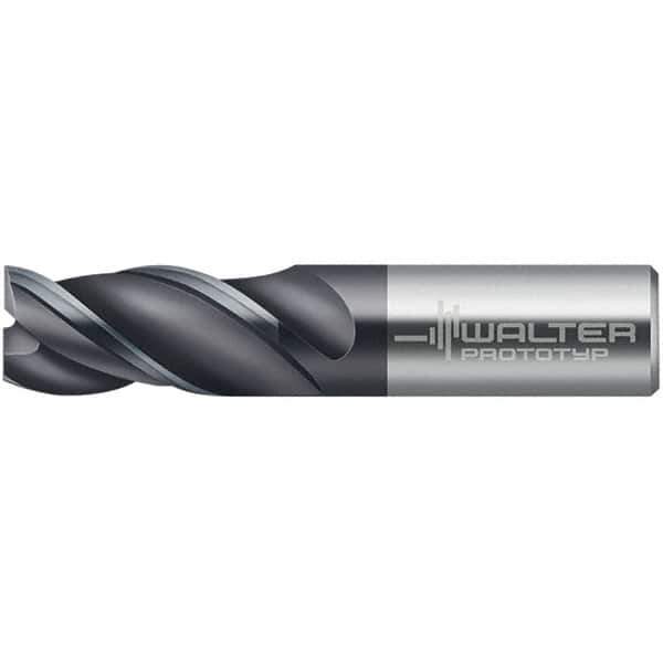 Walter-Prototyp - 10mm, 11mm LOC, 10mm Shank Diam, 51mm OAL, 3 Flute, Solid Carbide Square End Mill - TiAlN Finish, 45° Helix, Right Hand Cut, Right Hand Flute, Series MC321-A-3-S - Industrial Tool & Supply