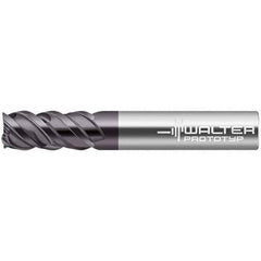 Walter-Prototyp - 6mm, 13mm LOC, 6mm Shank Diam, 57mm OAL, 4 Flute, Solid Carbide Square End Mill - TiAlN Finish, 50° Helix, Right Hand Cut, Right Hand Flute, Series MC326-A-B - Industrial Tool & Supply