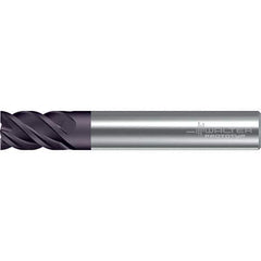 Walter-Prototyp - 16mm, 22mm LOC, 16mm Shank Diam, 82mm OAL, 4 Flute, Solid Carbide Square End Mill - TiAlN Finish, 45° Helix, Right Hand Cut, Right Hand Flute, Series MC322-A-A - Industrial Tool & Supply