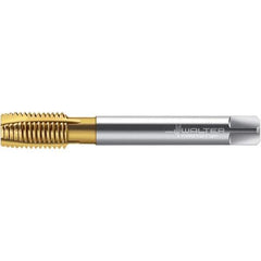Walter-Prototyp - M12x1.50, 4 Flute, TiN Finish, High Speed Steel Spiral Point Tap - Right Hand Thread, 101.92mm OAL, 21mm Thread Length, 9mm Shank Diam, Series TC216-MF-L0 - Exact Industrial Supply
